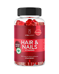 VitaYummy Hair & Nails Strawberry - Summer Edition (60 stk)