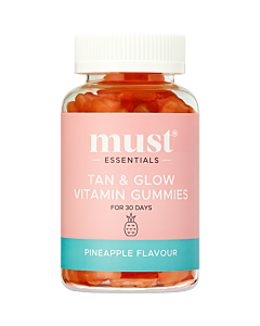 Must Essentials Vitamin Gummies Pineapple Tan & Glow (60 stk)