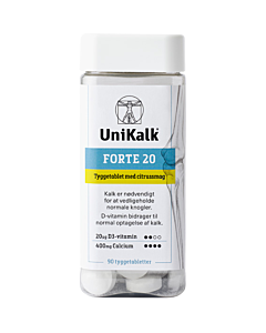 Unikalk Forte 20 Tyggetablet (90 stk)