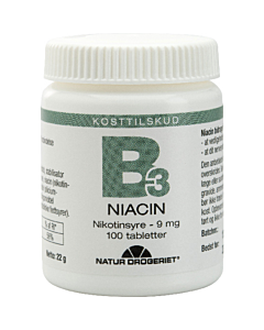 Natur Drogeriet B3 Niacin Nikotinsyre 9 mg (100 tab)