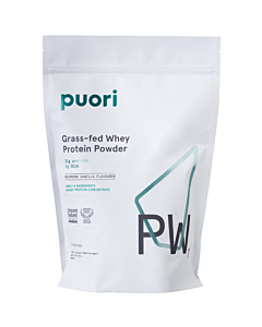 Puori PW1 Græsfodret Whey Proteinpulver med Bourbon Vanilje (900 g)